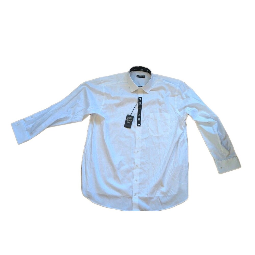 NWT Rochester Black Label Dress Shirt 18 36/37T White Egyptian Cotton Non-Iron